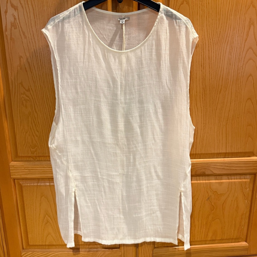 Urban Outfitters Ecote Cream Gauze Cover Up Tunic Top Size Medium
